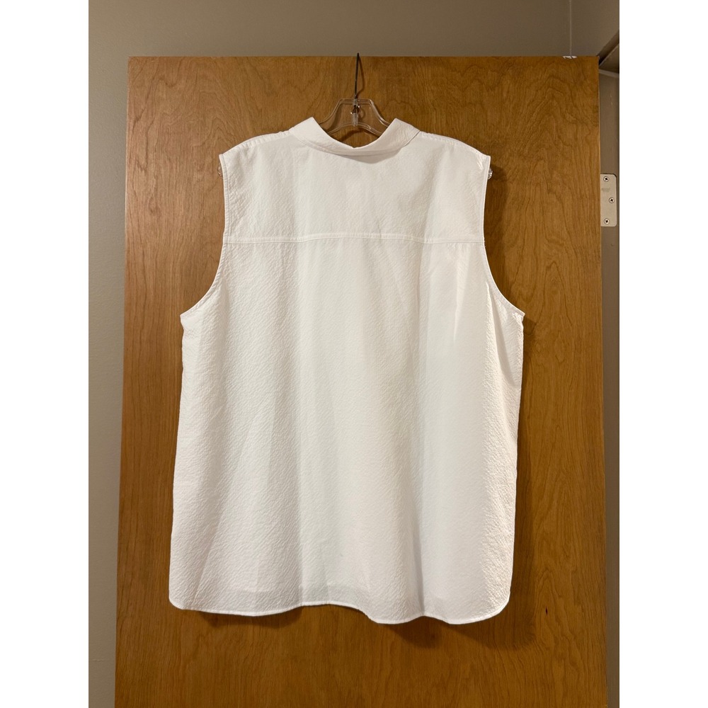 Eddie Bauer Mountain 3.0 Sleeveless Shirt Women's Size Tall 2XL White UPF 50 NWT - Picture 2 of 6